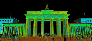 3D-Laserscan des Brandenburger Tors zum Jahrestag der Wiedervereinigung